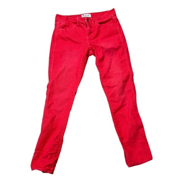 Madewell Poppy Red Corderoy Pants - Picture 1 of 6